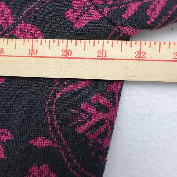 Chicos Silk Blend Zip Up Cardigan Sweater Size 3 (XL) Floral Pink Magenta Black - Picture 6 of 8